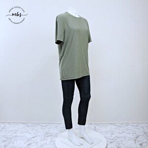 Beyond Yoga Soft Crew Neck Short Sleeve T-Shirt Green Women L